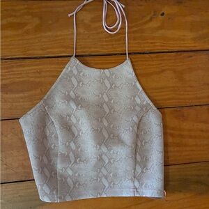 Native Snake Print Halter Top Size Small